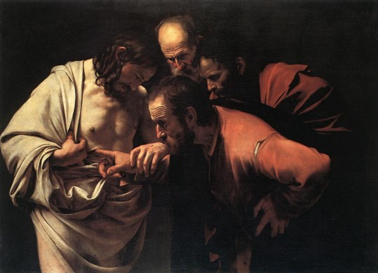 Caravaggio. Duda de Santo Tomás (Postdam, palacio de Sanssouci). 1601-1602. 