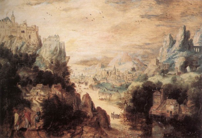 Herri met de Bles. Encuentro con los peregrinos de Emaús (Amberes, Museum Mayer van den Bergh). Segunda mitad del siglo XVI. 