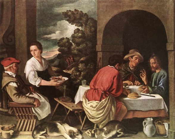Pedro Orrente. La cena de Emaús (Budapest, Museo de Bellas Artes). 1620.