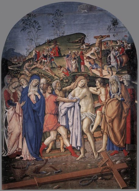 Francesco di Giorgio Martini. El expolio (Siena, Pinacoteca Nazionale). 1501.