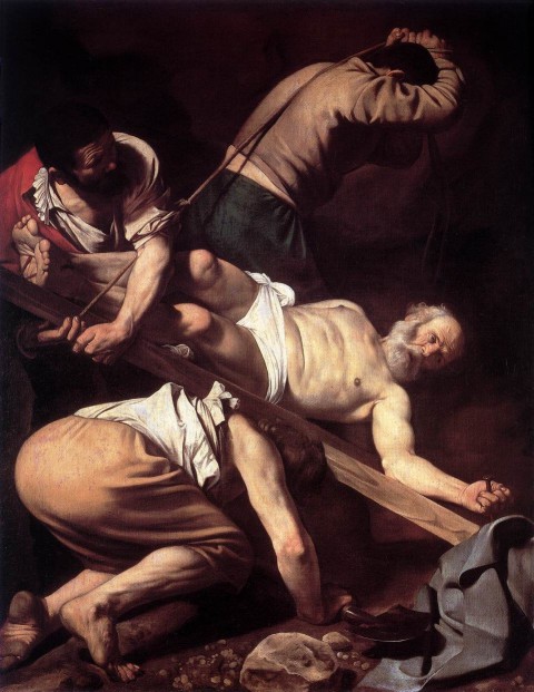 Caravaggio. Martirio de San Pedro (Roma, iglesia de Santa Maria del Popolo). 1600.