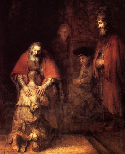 Rembrandt. El retorno del hijo pródigo (San Petersburgo, Museo del Hermitage). 1669.