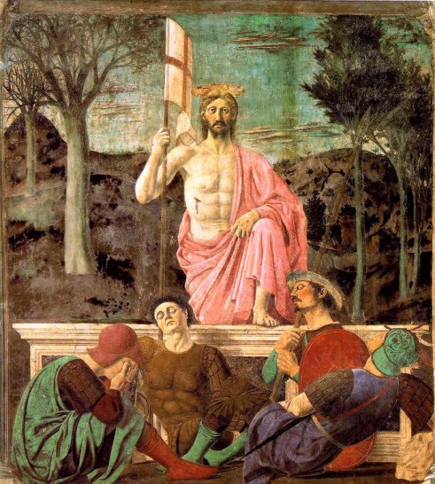 Piero della Francesca. Resurrección de Cristo (Sansepolcro, Pinacoteca Comunale). 1463-1465.