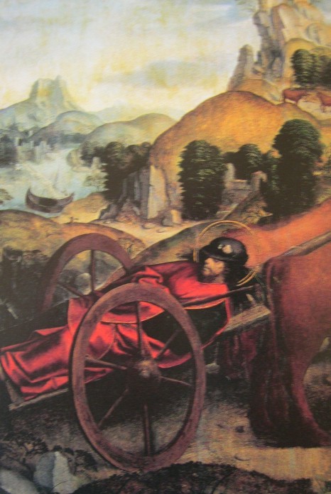 Maestro de Lourinhá. Transporte del cuerpo de Santiago (Lisboa, Museo Nacional de Arte Antiga).  1510-1520.