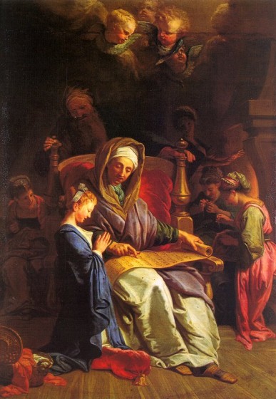 Jean-Baptiste Jouvenet. Educación de la Virgen (Florencia, Galleria degli Uffizi). 1700.