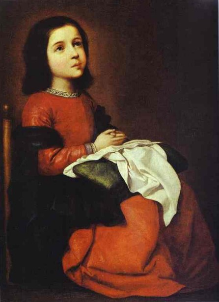 Francisco Zurbarán. Infancia de la Virgen (San Petersburgo, Museo del Hermitage). 1660.