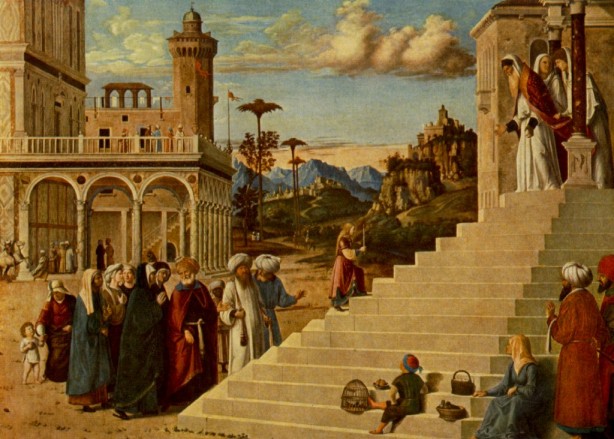 Cima da Cornegliano. Presentación de la Virgen María en el Templo (Dresden, Gemäldegalerie). Principios del siglo XVI.