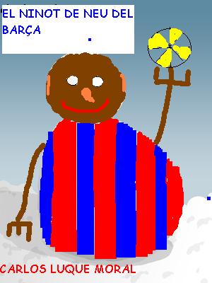 Ninot de neu del Bar&ccedil;a