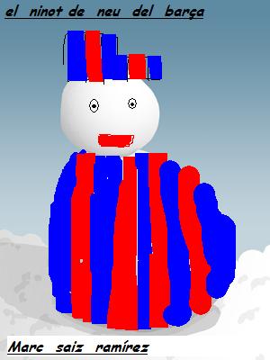 Ninot de neu del Bar&ccedil;a
