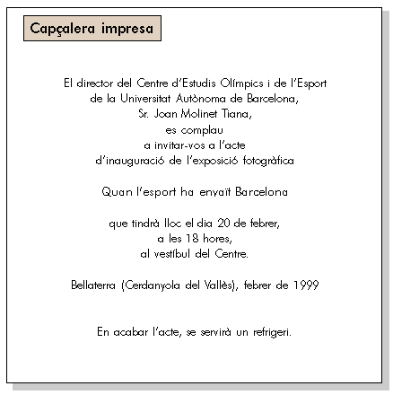 Exemple 2 de la invitació