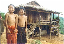 Niños en el Trekking de Kalaw