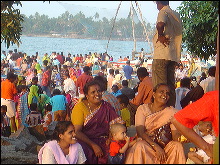 En la playa de Fort Cochin