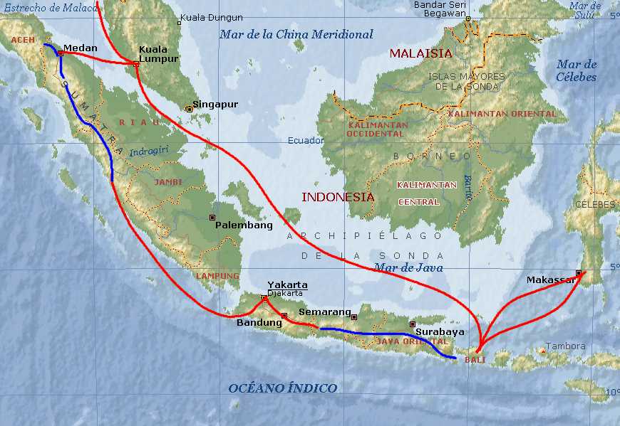 mapa de indonesia