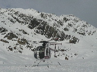 Helicoptero que nos llevó al glaciar