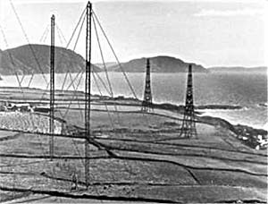 Antena de radar a l'illa de Man.