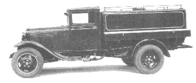 Camion cisterna sobre chasis Ford de 1931.