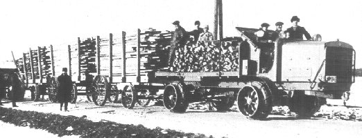 Tren de carretera Scania durante la 1 guerra mundial.