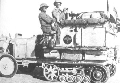 Camion Citroen con semioruga sistema Kegresse en la primera travesia motorizada del Sahara (1922).