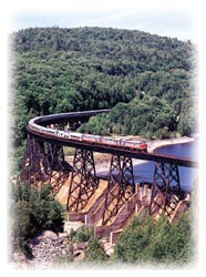 Tren turistico en Canada.