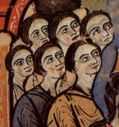 Barcelona. Fragment d'una miniatura del Liber Feudorum Maior. Segle XII. ACA. 