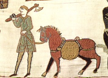 Bayeux. Fragment del tapís. s.XI. Autorització Ciutat Bayeux.