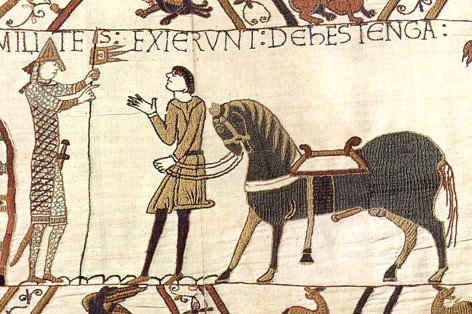 Bayeux. Fragment del tapís. s.XI. Autorització Ciutat Bayeux.