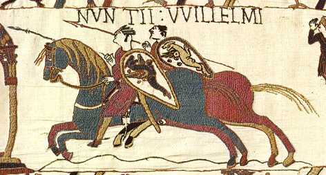 Bayeux. Fragment del tap�s que representa uns cavallers al galop. Segle XI. Autoritzaci� especial Ciutat de Bayeux.