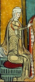 Barcelona. Fragment d'una miniatura del Liber Feudorum Maior que representa una dama de la noblesa. ACA.