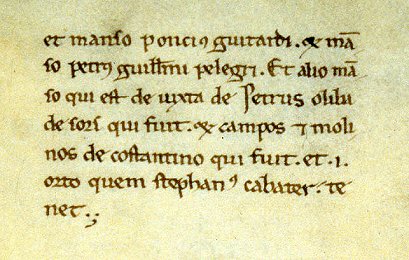 Fragment del Liber Feudorum Maior. ACA.