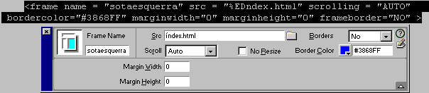 Propietats de la frame