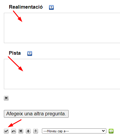 Veritat/Fals opcions Veritat/Fals opcions