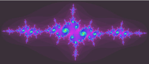 Fractal de Julia casi rodeado por Mandelbrot