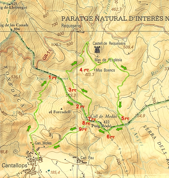 mapa de l'itinerari