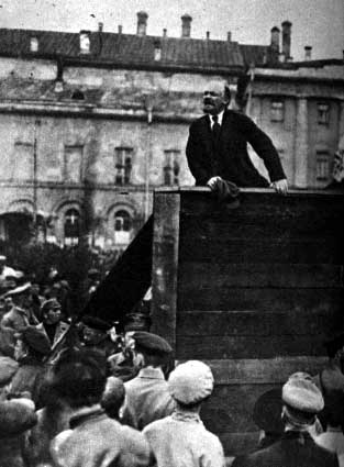 Vladimir Lenin, líder de la revolución bolchevique de octubre