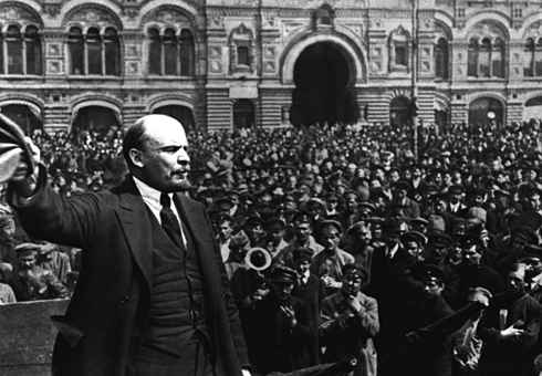 Lenin Addresses Rally