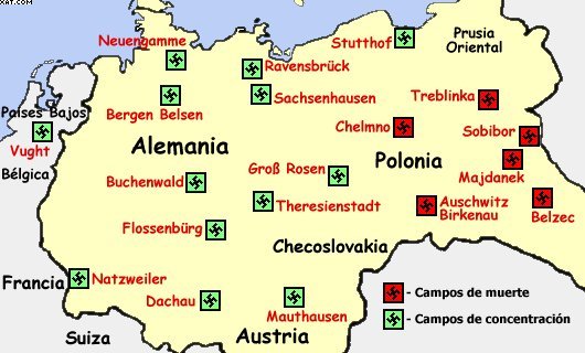 Los campos nazi de concentración y de exterminación
