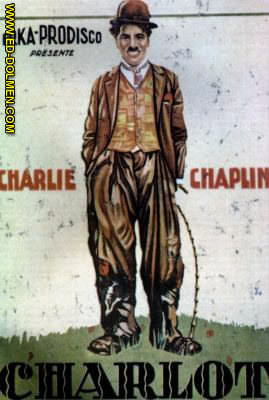 Cartel anunciando un film de Charles Chaplin