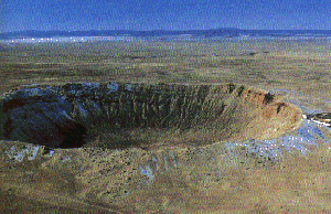 Colisió de un aster=asteròòide a la Terra. Desert d'Arizona
