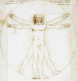 "El hombre de Vitruvio" de Leonardo Da Vinci