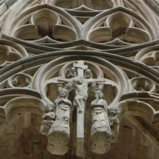 Seu Vella de Lleida. Detall dels finaments del claustre.