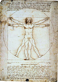 Home de Vitruvi per Leonardo da Vinci.