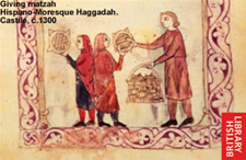 Pa medieval.Haggadah. Catalonia 14th century.