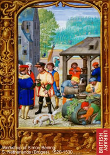 Venda de vi. Bruges . 1520.