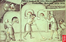 Picture book of St. John Mandeville's Travels Production. Bohemia. Circa 1410. British Library.