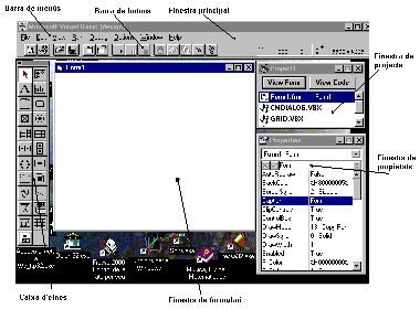 Pantalla del curs de Visual Basic