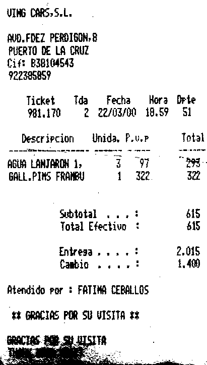 Un tiquet de compra d'un super