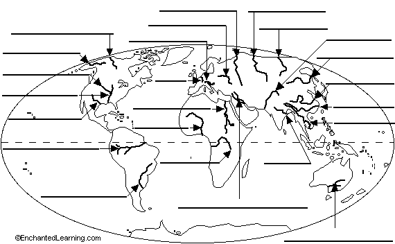 Label world rivers