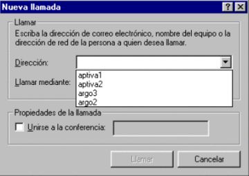 Llista de la finestra direcci.