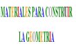 Materials para construir la geometriaq