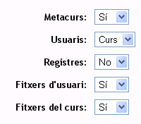 accepta opcions